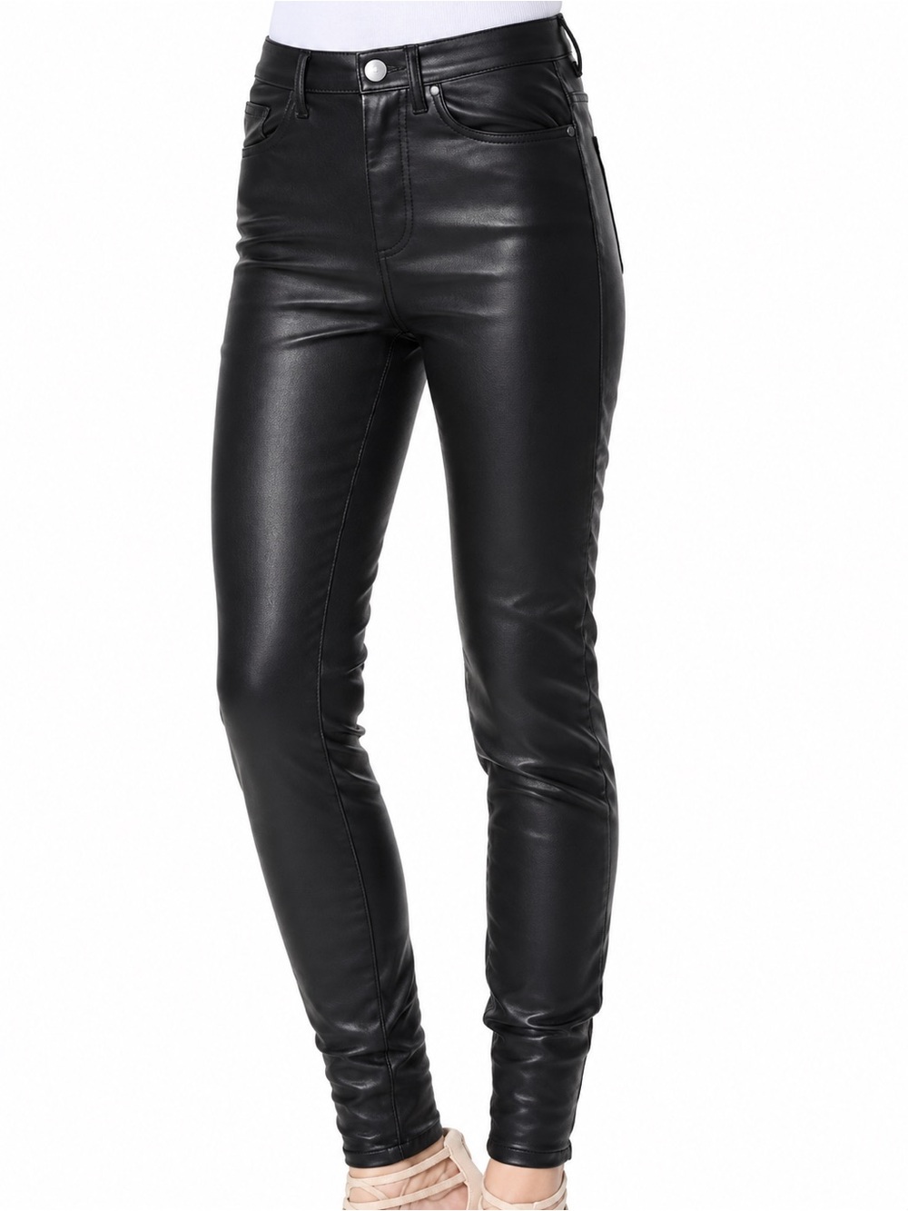 Free People Faux Leather Skinny Pant Size 24